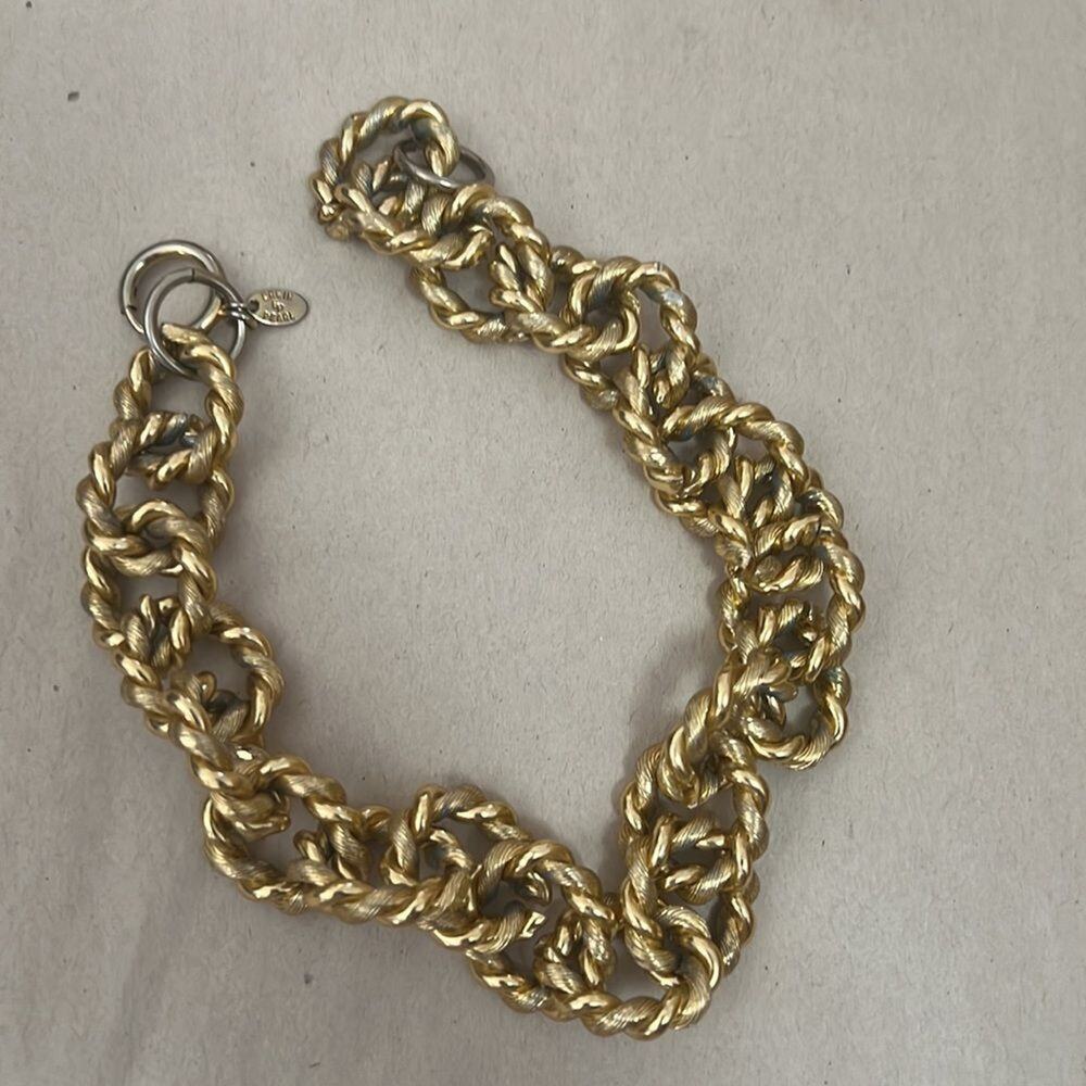 EP ERWIN PEARL SIGNED GOLD-TONE NECKLACE Y2K - Picture 4 of 5